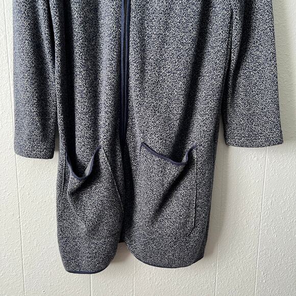 Nicole Miller Cardigan Womens Medium Full Zip Cotton Long Length Outdoor Travel - Picture 7 of 15